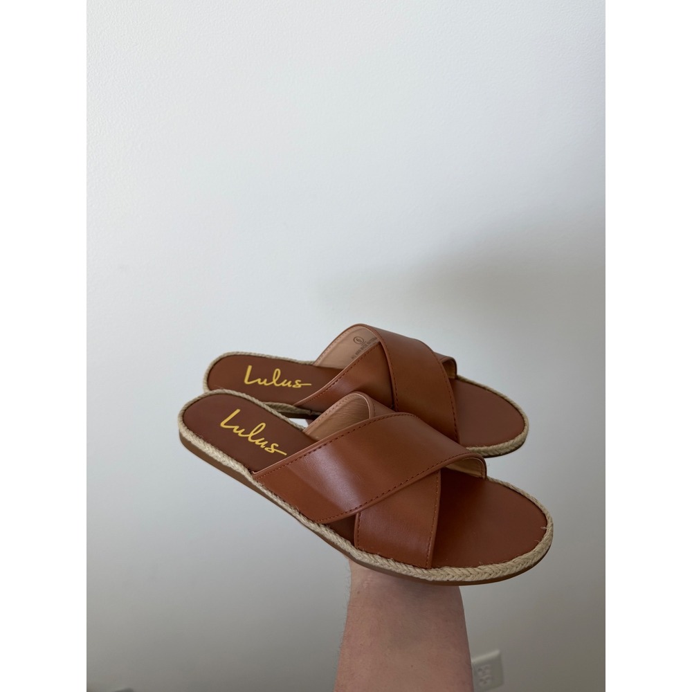 Lulus Koren Espadrille Slide Sandals – Tan – Size 6 – NIB - Picture 4 of 8